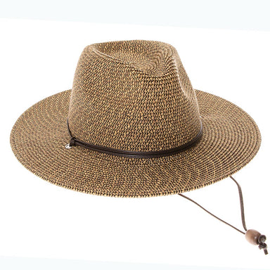 Petite Size Safari Hat with Chin Cord - Boardwalk Style Safari Hat Boardwalk Style Hats DA9259 Black Heather Small (55 cm) 