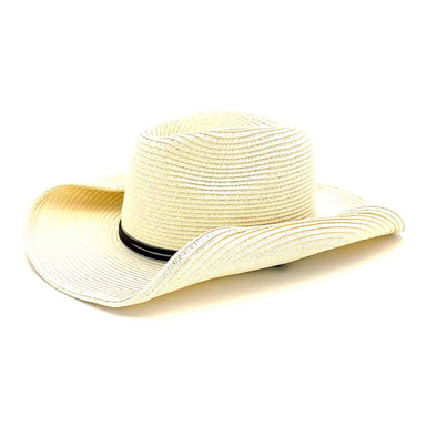 Petite Size Straw Cowboy Hat with Chin Cord - Boardwalk Style, Cowboy Hat - SetarTrading Hats 