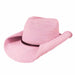 Petite Size Straw Cowboy Hat with Chin Cord - Boardwalk Style Cowboy Hat Boardwalk Style Hats DA2958-PNK Pink Small (55 cm)