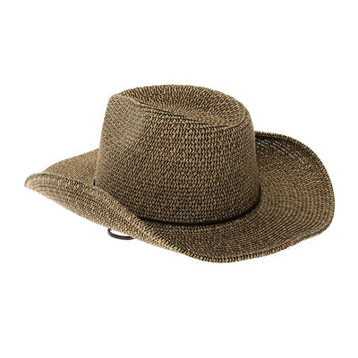 Petite Size Straw Cowboy Hat with Chin Cord - Boardwalk