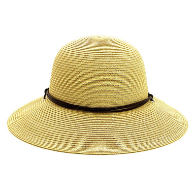 Petite Size Sun Hat with Chin Cord - Boardwalk Style Wide Brim Sun Hat Boardwalk Style Hats    