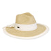 Pinched Crown Sun Hat with Sash - Sun'N'Sand Hats Safari Hat Sun N Sand Hats HH3252A Beige OS (57 cm)