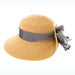 Pinned Up Back Sun Hat with Tie Dye Chiffon Scarf - Boardwalk Style Facesaver Hat Boardwalk Style Hats DA1885-GY Grey OS (58 cm) 