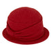 Pleated Soft Boiled Wool Beanie Hat - Adora® Hats Beanie Adora Hats AD1628B Red OS (58 cm) 