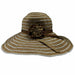 Polka Dot Ribbon Sun Hat with Flower - Jeanne Simmons Hats Wide Brim Sun Hat Jeanne Simmons    