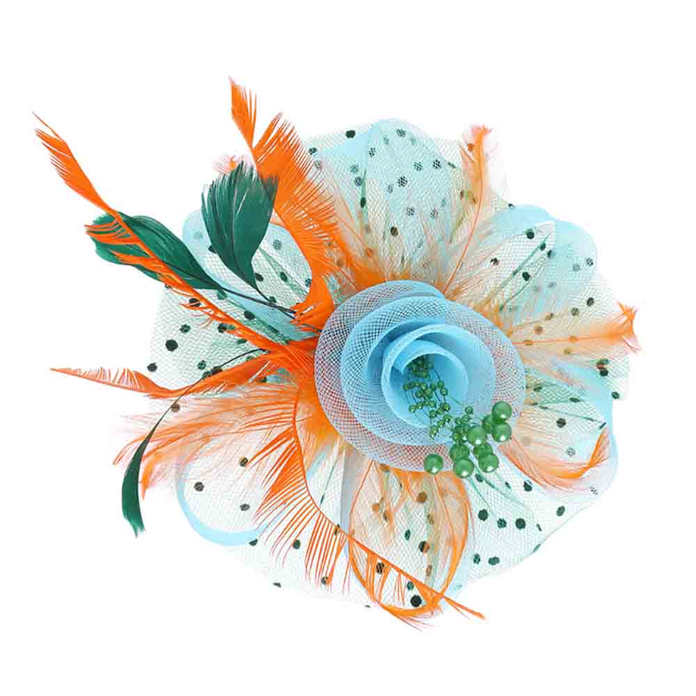 Polka Dot and Beads Fascinator - Sophia Collection Fascinator Something Special LA HTH2781MD May Day  