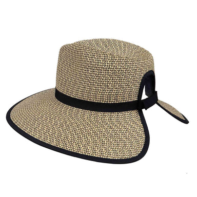 Ponytail Hole Fedora for Large Heads - Karen Keith Hats Facesaver Hat Great hats by Karen Keith BT14CB-B Black Tweed L/XL 