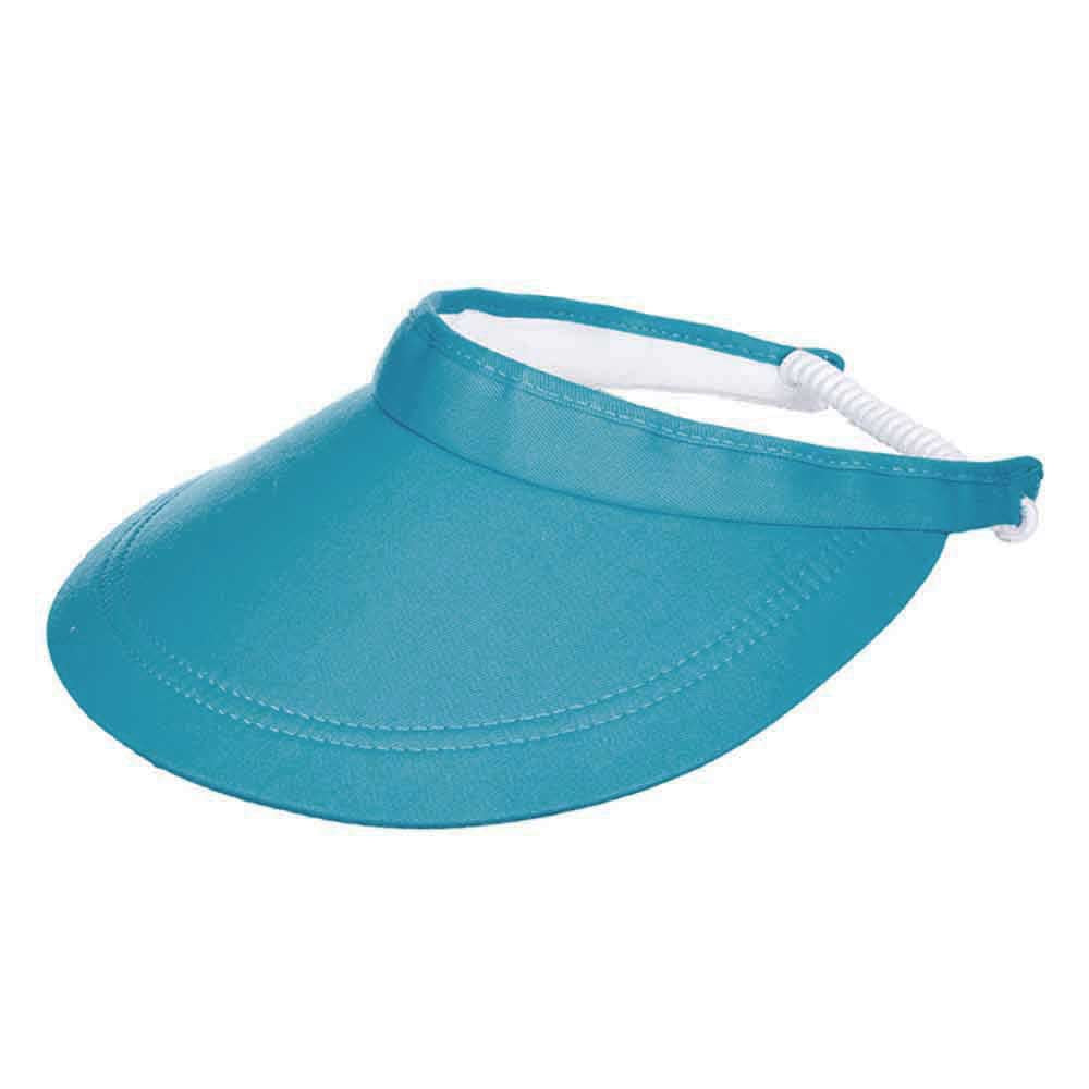 Pro Golf Cotton Sun Visor - Cappelli Hats Visor Cap Scala Hats V229TQ Turquoise
