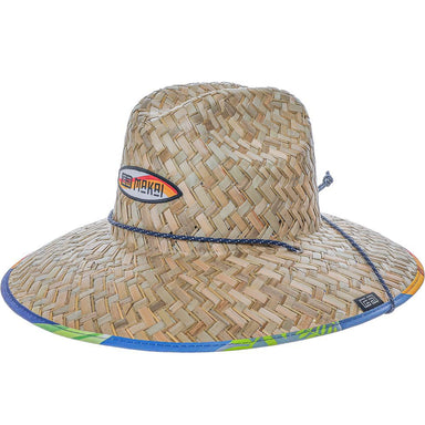 Quiver Lifeguard Hat with Tie-Dye Print Underbrim - Makai Hats Lifeguard Hat Makai Hat MA157OS2 Natural S/M