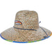 Quiver Lifeguard Hat with Tie-Dye Print Underbrim - Makai Hats Lifeguard Hat Makai Hat MA157OS2 Natural S/M