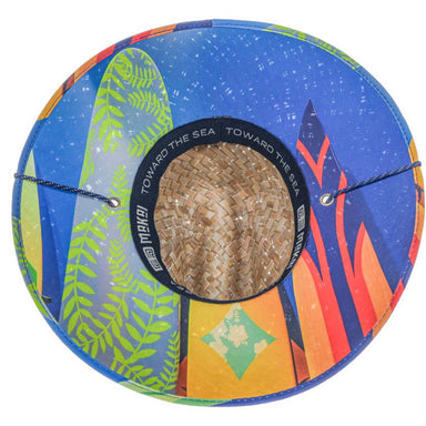 Quiver Lifeguard Hat with Tie-Dye Print Underbrim - Makai Hats Lifeguard Hat Makai Hat