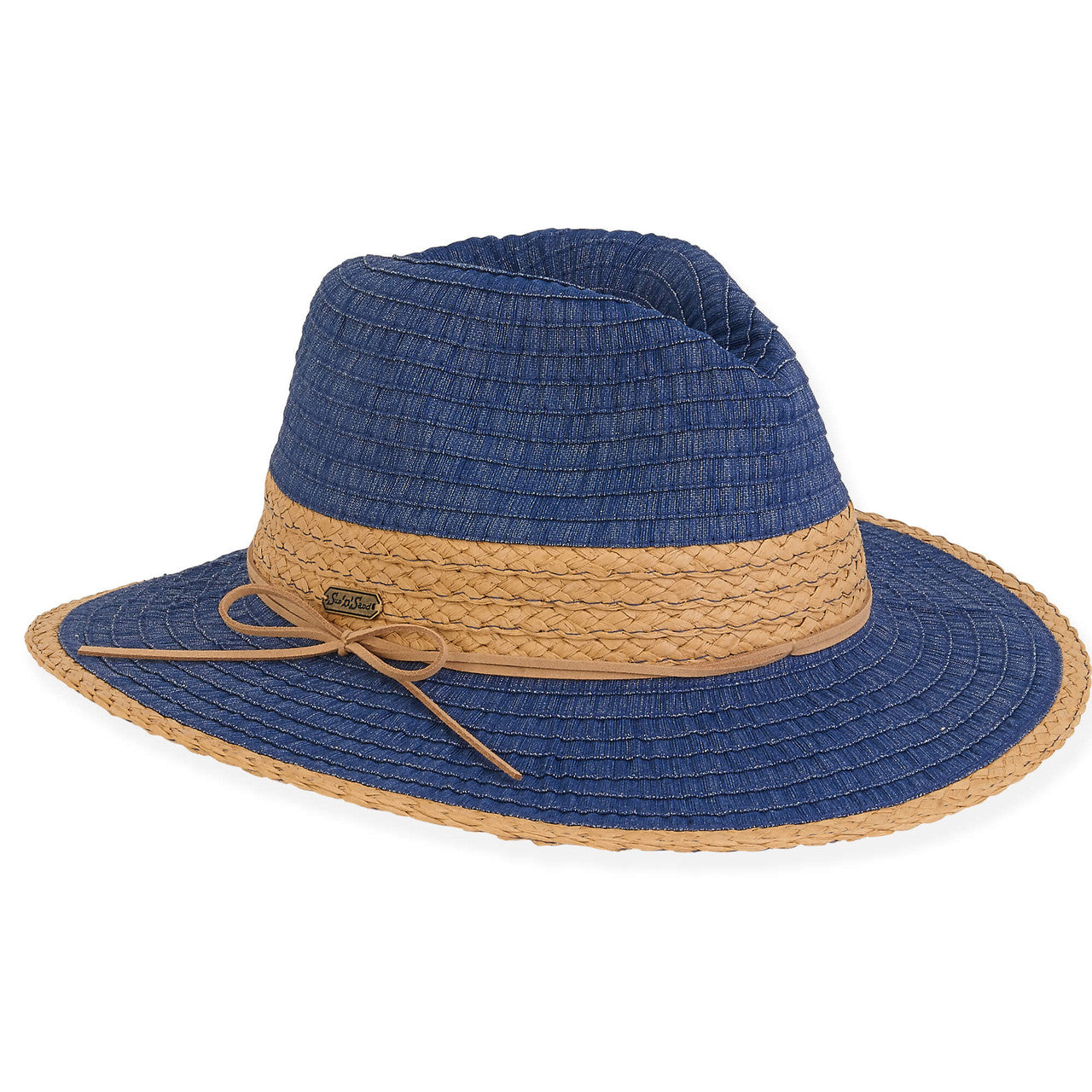 Ribbon Summer Safari Hat with Straw Trim - Sun'N'Sand Hats