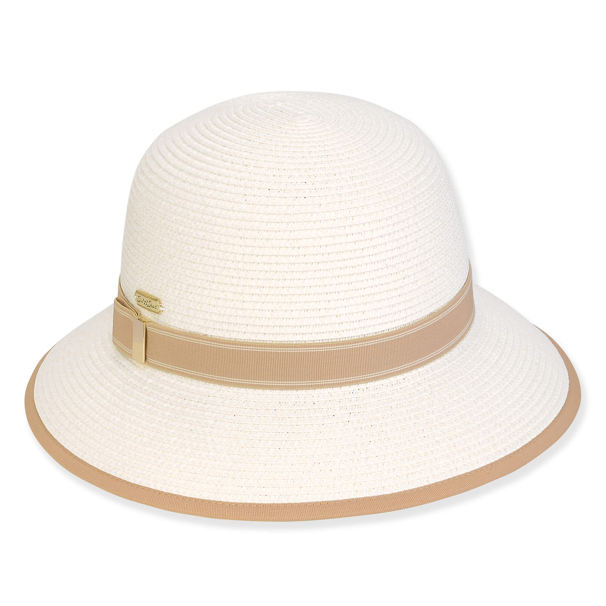 Ribbon Trimmed Butterfly Split Brim Straw Summer Hat - Sun 'N' Sand Hats