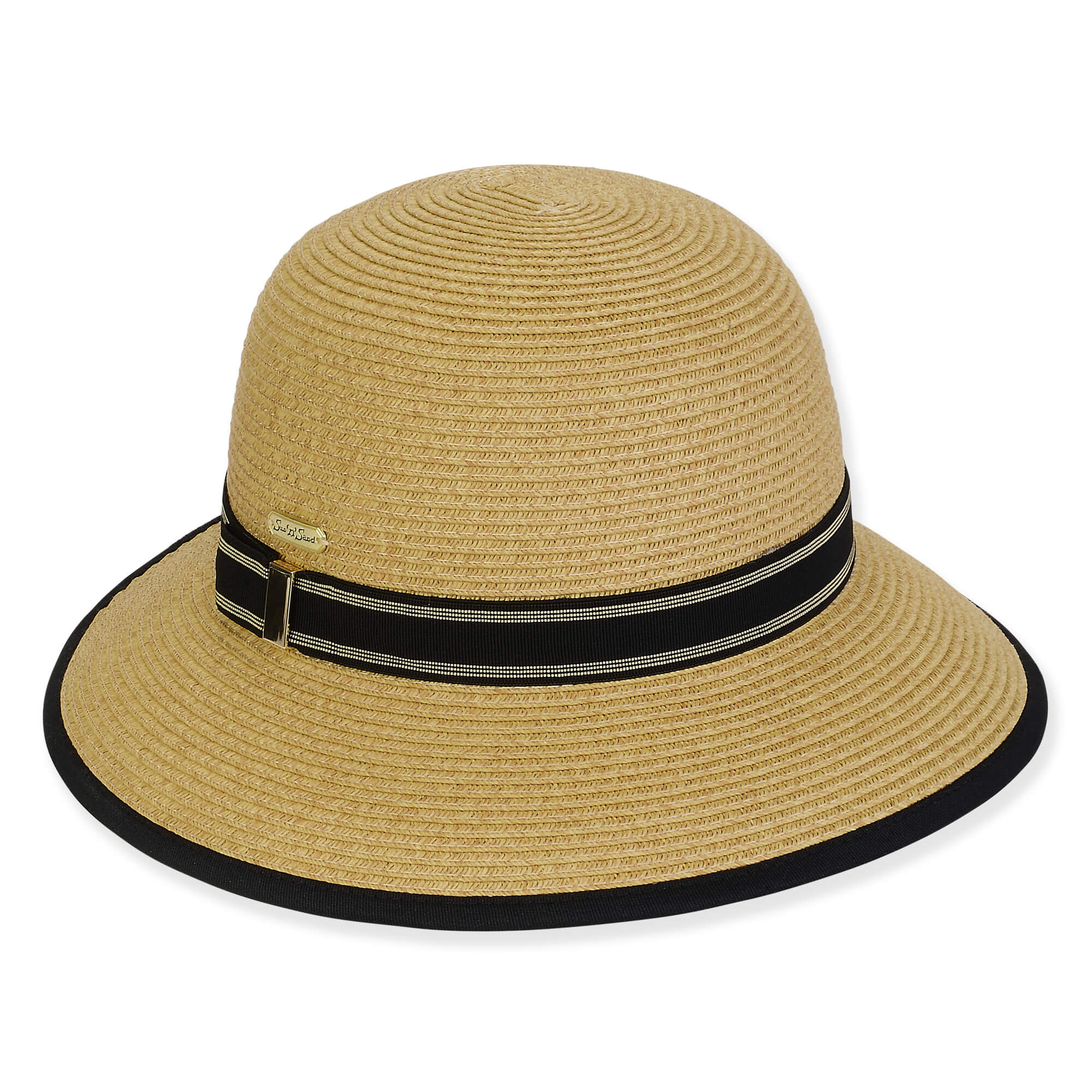 Ribbon Trimmed Butterfly Split Brim Straw Summer Hat - Sun 'N' Sand Hats