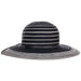 Ribbon and Straw Sun Hat with Chin Cord - Scala Hat Wide Brim Sun Hat Scala Hats LC847-BLK Black  
