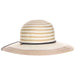 Ribbon and Straw Sun Hat with Chin Cord - Scala Hat Wide Brim Sun Hat Scala Hats LC847-IVO Ivory  