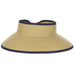 Roll Up Wrap Around Visor Hat with Bow - Scala Hats Visor Cap Scala Hats    