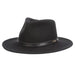 Rosebery Crushable Water Repellent Wool Outback Hat - Scala Hat Safari Hat Scala Hats DF509-BLK4 Black X-Large (61 cm) 