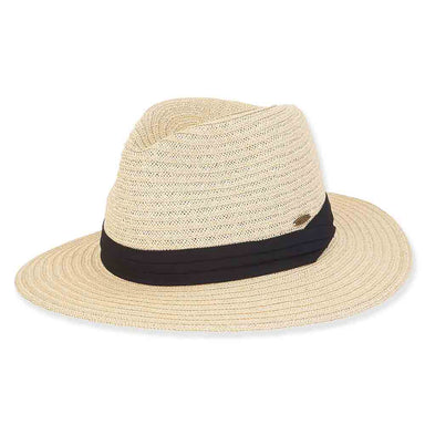 Santiago Small Size Straw Safari Hat - Sunny Dayz™ Safari Hat Sun N Sand Hats HK489 Natural Small (54 cm)