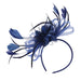 Satin Floral Fascinator Headband - Sophia Collection Fascinator Something Special LA hth2309nv Navy  