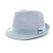 Seersucker Navy Stripe Cotton Fedora Hat -Stetson Hats, Fedora Hat - SetarTrading Hats 