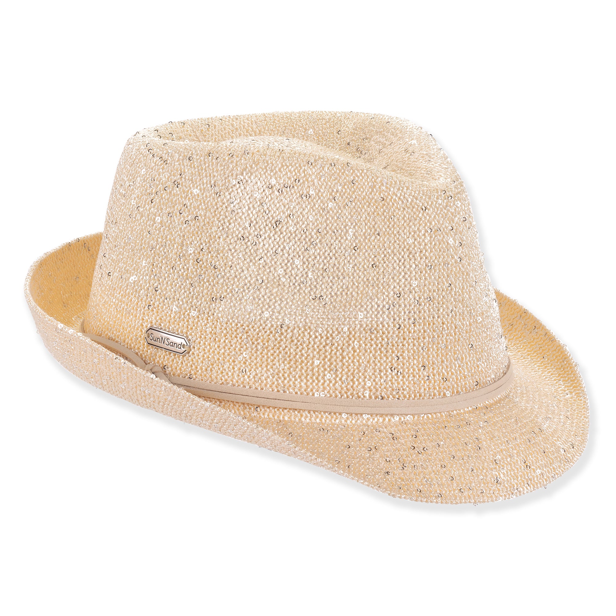 Sequin Speckled Knit Fedora for Women - Sun 'N' Sand Hats