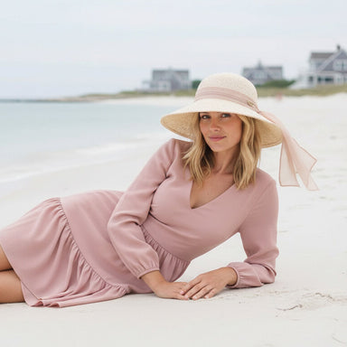 Sequin Knit Pinned Up Back Facesaver Hat - Sun 'N' Sand Hats Facesaver Hat Sun N Sand Hats
