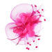 Silk Flower and Dotted Netting Fascinator - Something Special Fascinator Something Special LA HTH2722-FC Fuchsia  