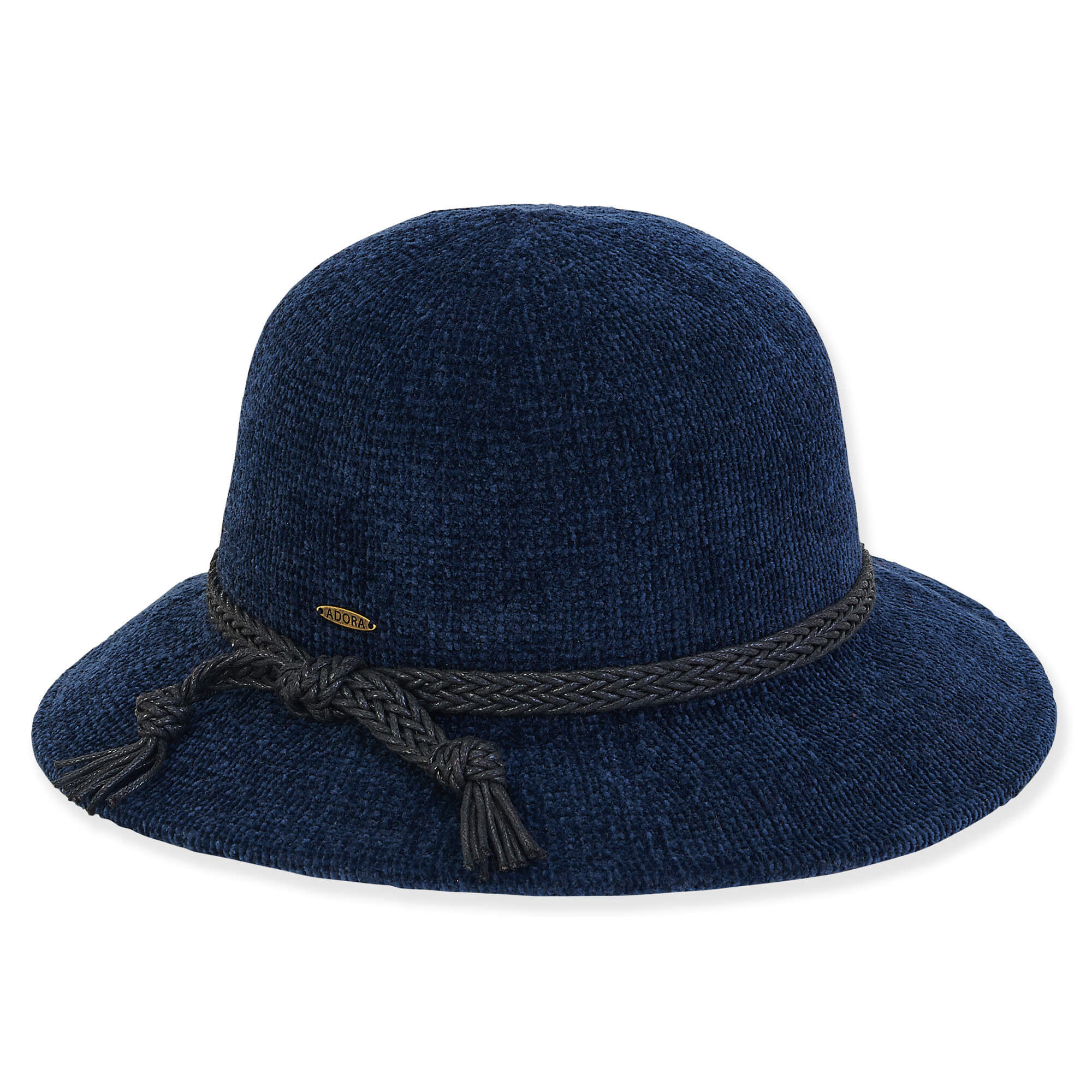 Small Brim Chenille Knit Boater Hat - Adora Wool Hat®