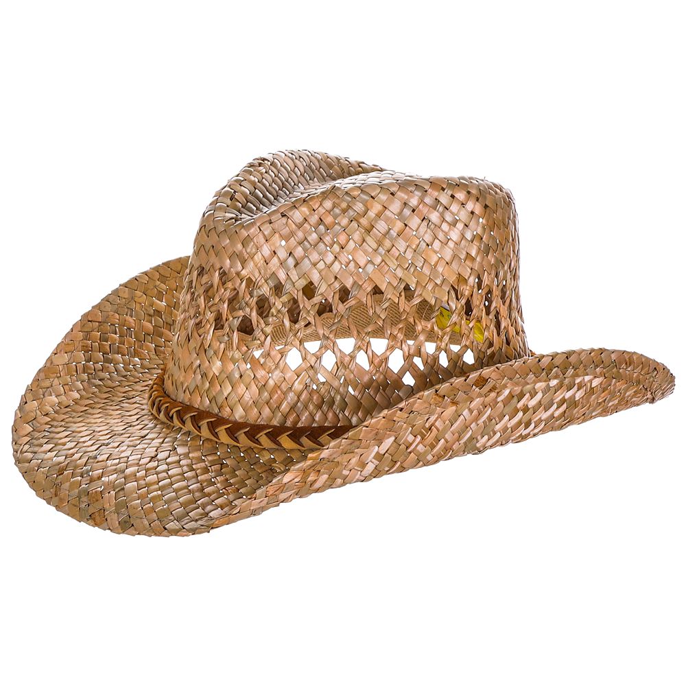 Small Heads Rush Straw Cowboy Hat - Scala Hats Cowboy Hat Scala Hats C10206 Natural