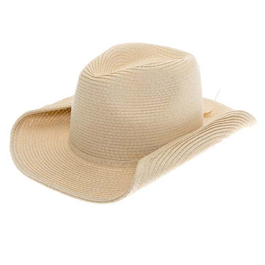 Small Size Cowboy Hat with Rolled Brim for Petites - Boardwalk Style Cowboy Hat Boardwalk Style Hats DA2968-NAT Natural Small (55 cm)