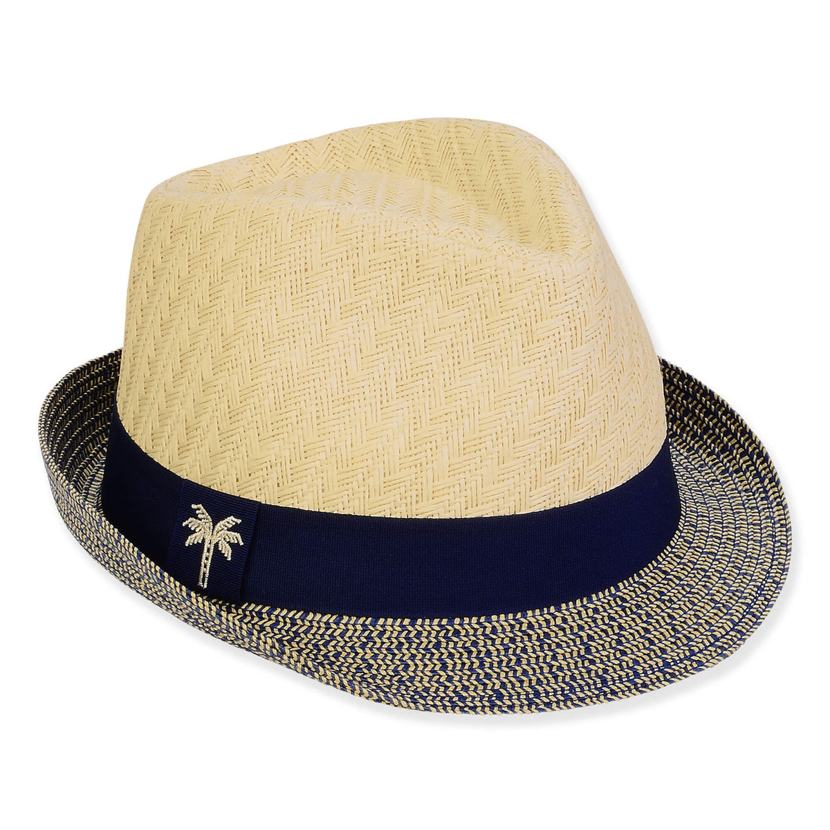 Small Size Fedora Hat with Woven Straw Crown - Sunny Dayz ...
