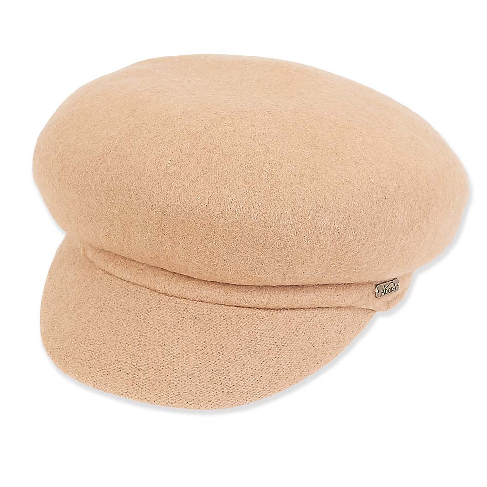 Soft Wool Fashion Newsboy Cap - Adora Hats Cap Adora Hats AD1049A Camel Medium (57 cm) 