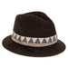 Soft Wool Winter Pattern Fedora Hat - Adora® Hats Fedora Hat Adora Hats