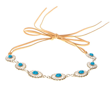 Southwestern Silver and Blue Conchos Hat Band for Hat Bar Tailoring Hat Bands SetarTrading Hats HB-1337 Silver