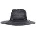 Space Dyed Knit Safari Hat with Conchos - Scala Pronto Safari Hat Scala Hats LW801-BLK Black  