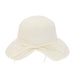 Split Brim Straw Cloche with Double Bow - Sun 'N' Sand Hats Facesaver Hat Sun N Sand Hats    