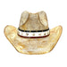 Straw Cowboy Hat with Red, White and Blue Star Band - Milani Hats Cowboy Hat Milani Hats    