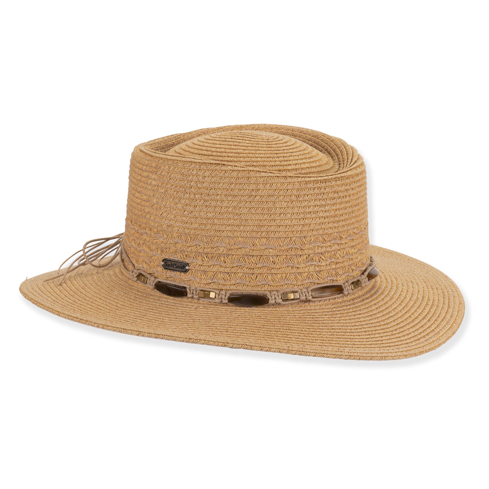 Straw Gaucho Hat with Macrame Band - Sun 'N' Sand Hat