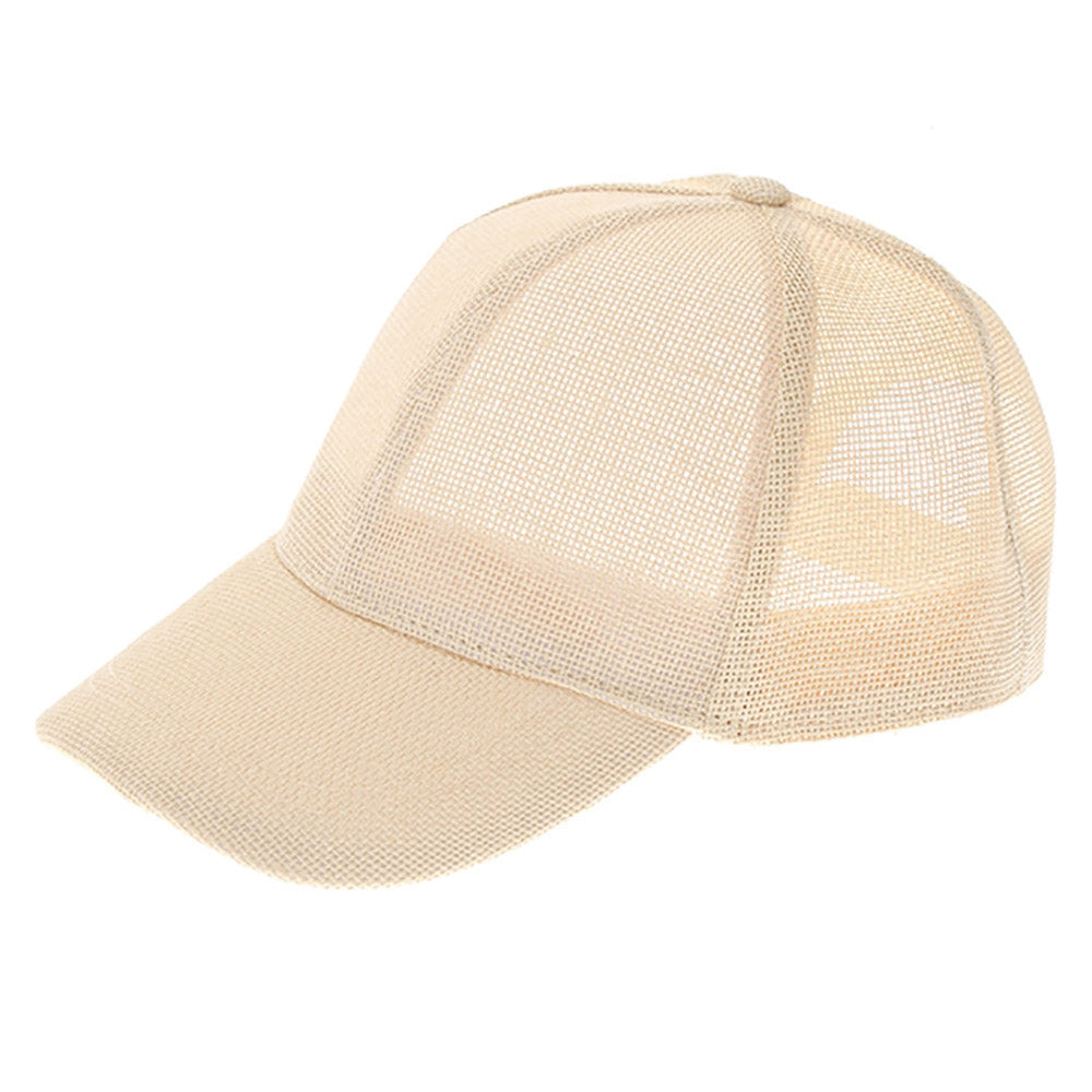 Straw Mesh Baseball Cap - Boardwalk Style Cap Boardwalk Style Hats DA1960-NAT Natural OS