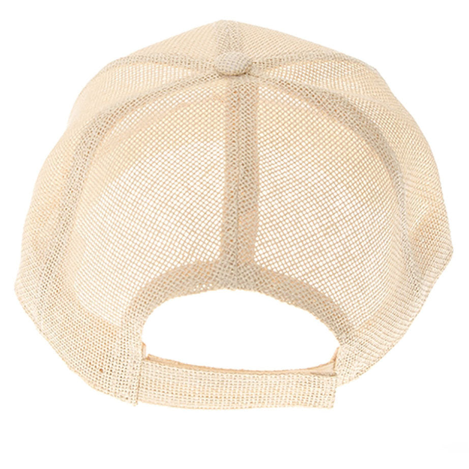 Straw Mesh Baseball Cap - Boardwalk Style Cap Boardwalk Style Hats
