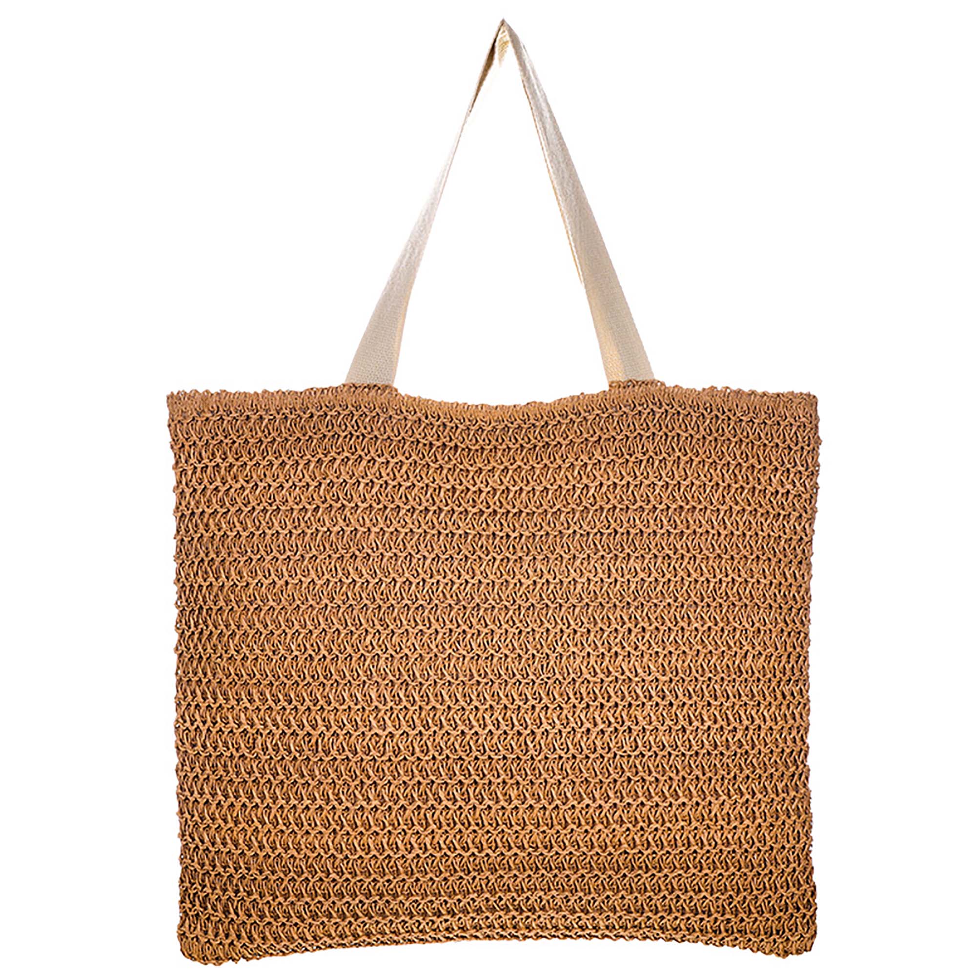 Straw Tote Bag with Hat Carrying Strap - Cappelli Straworld Bags Cappelli Straworld    