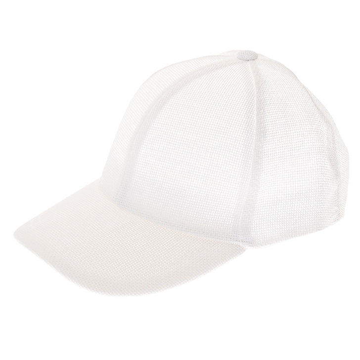 Straw Mesh Baseball Cap - Boardwalk Style Cap Boardwalk Style Hats DA1960-WHT White OS