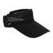 Stretchy Poly-Knit Band Sun Visor with Strap Closure - Sun 'N' Sand Hat Visor Cap Sun N Sand Hats HH3550B Black OS