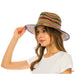 Striped Vibrant Colors Woven Bangkok Straw Hat - Boardwalk Style Safari Hat Boardwalk Style Hats