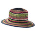 Striped Vibrant Colors Woven Bangkok Straw Hat - Boardwalk Style Safari Hat Boardwalk Style Hats