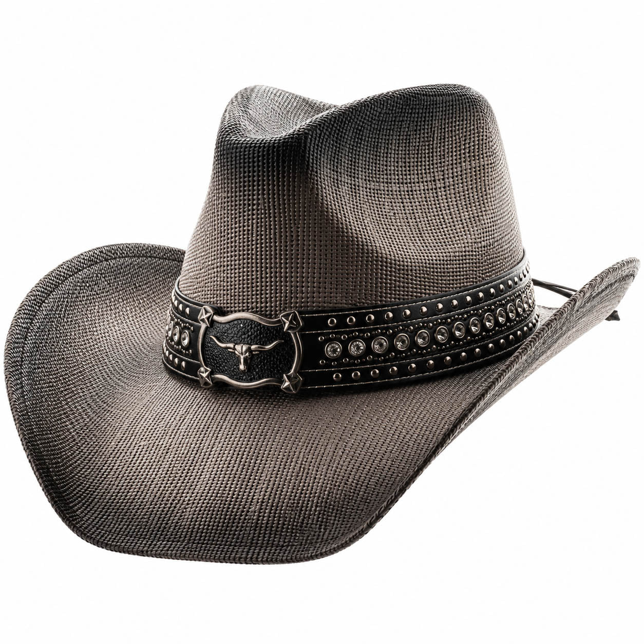 Studded Longhorn Western Straw Hat - Milani Cowboy Hats