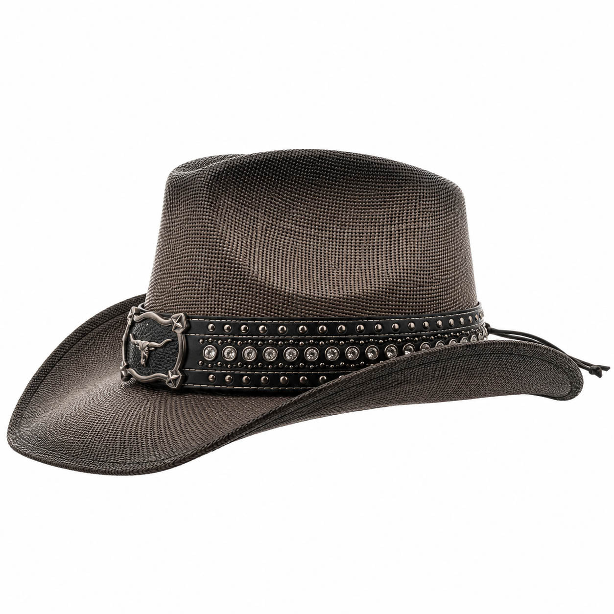 Studded Longhorn Western Straw Hat - Milani Cowboy Hats