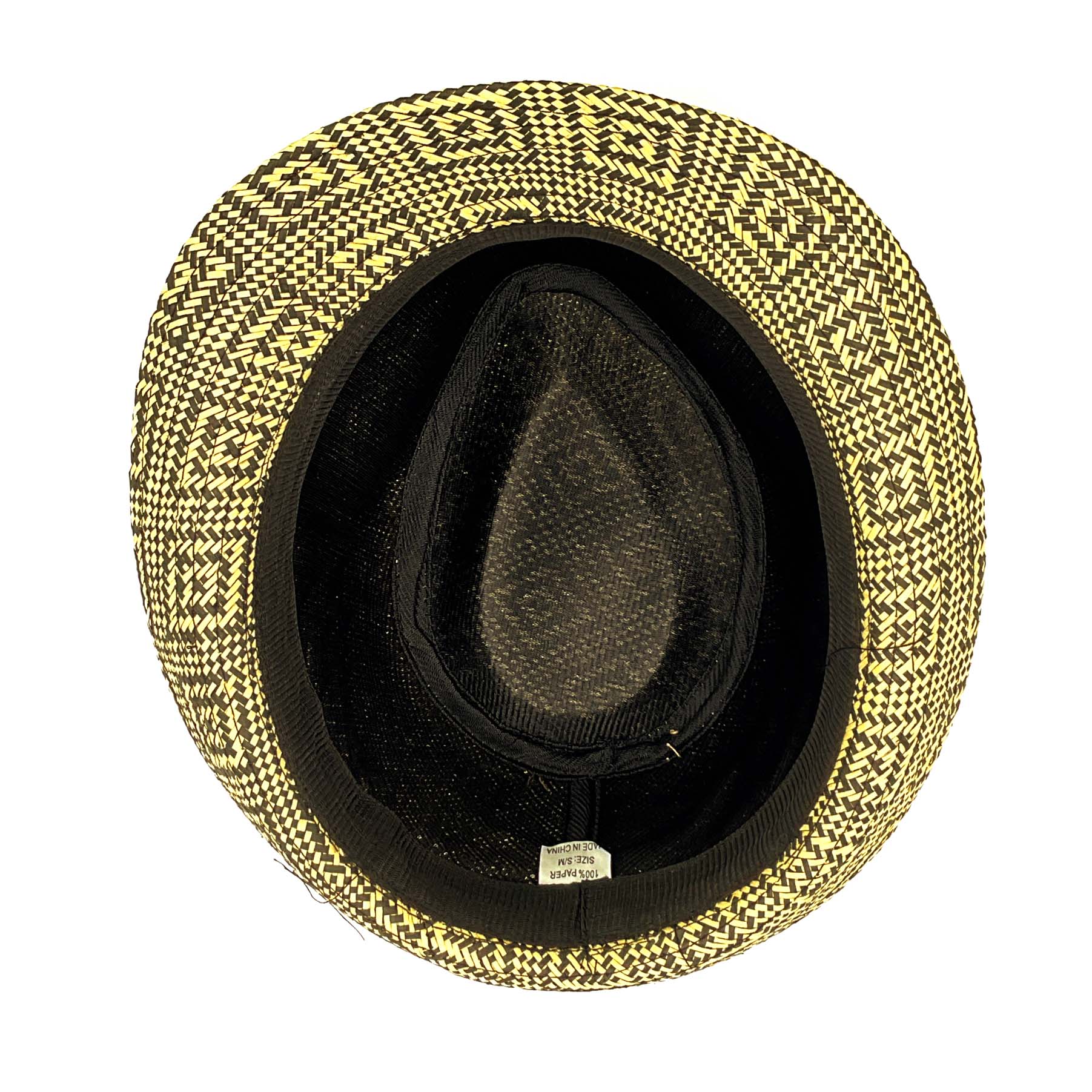 Summer Trilby Hat with Geometric Pattern Fedora Hat JEL