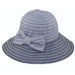 Sun Hat with Stitching Detail - Jeanne Simmons Hats Wide Brim Hat Jeanne Simmons Accessories js9208bl Blue